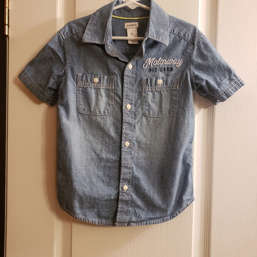 3/$10 Carter's toddler denim button front shirt